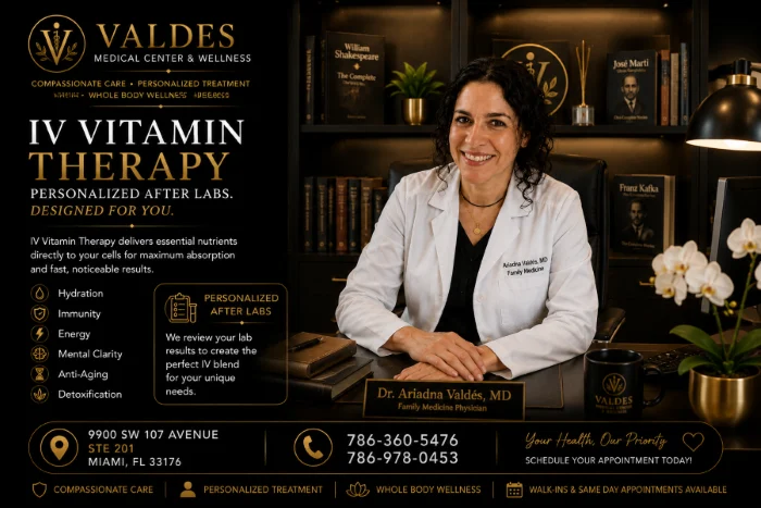 Inside Valdes Medical Center, Suite 201